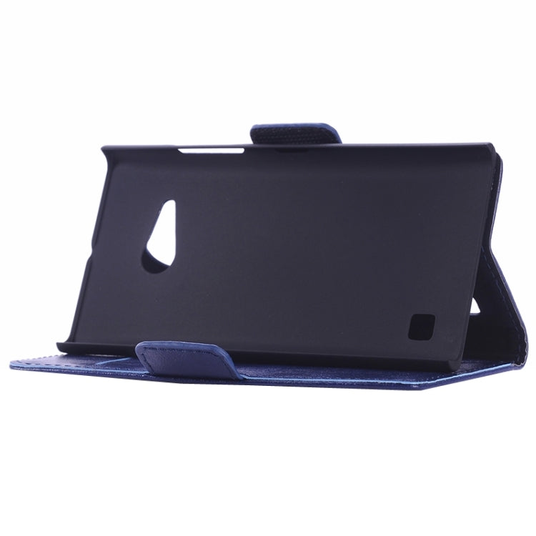 Oil Skin Texture Horizontal Flip Leather Case with Card Slots & Wallet & Holder for Nokia Lumia 735