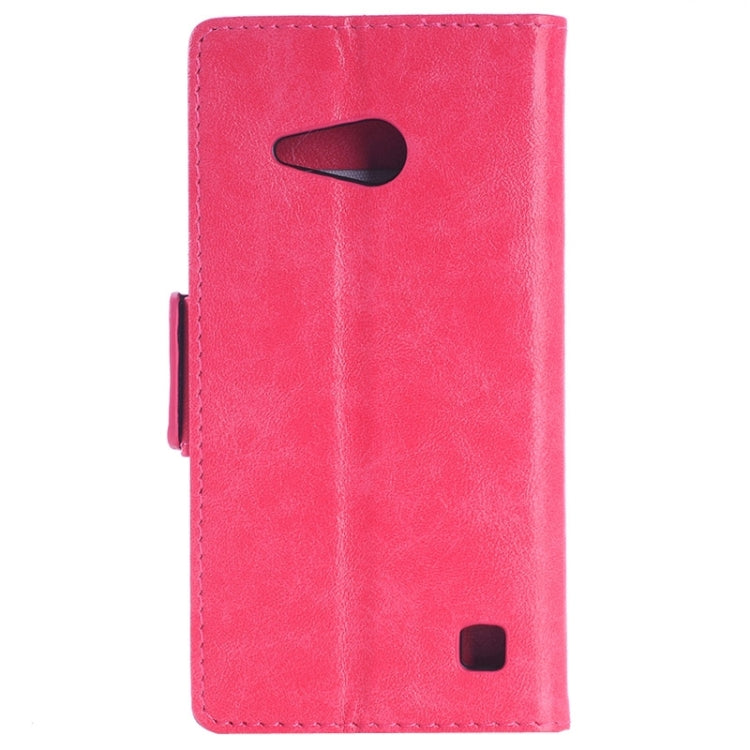 Oil Skin Texture Horizontal Flip Leather Case with Card Slots & Wallet & Holder for Nokia Lumia 735