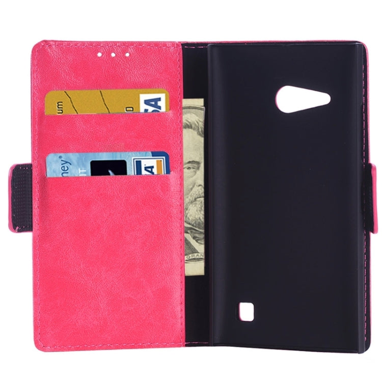 Oil Skin Texture Horizontal Flip Leather Case with Card Slots & Wallet & Holder for Nokia Lumia 735
