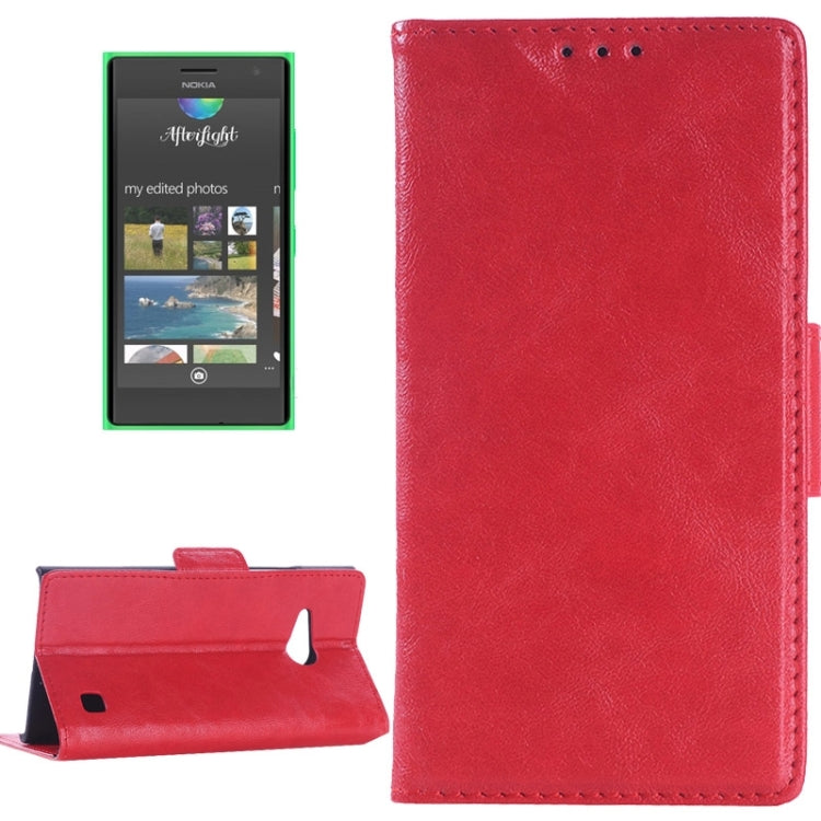 Oil Skin Texture Horizontal Flip Leather Case with Card Slots & Wallet & Holder for Nokia Lumia 735