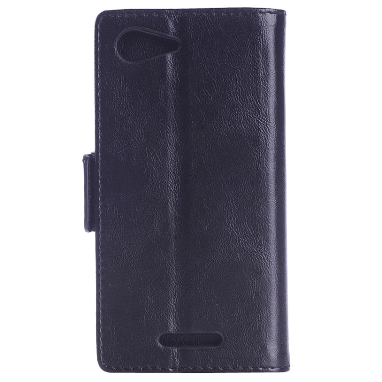 Oil Skin Texture Horizontal Flip Leather Case with Card Slots & Wallet & Holder for Sony Xperia E3