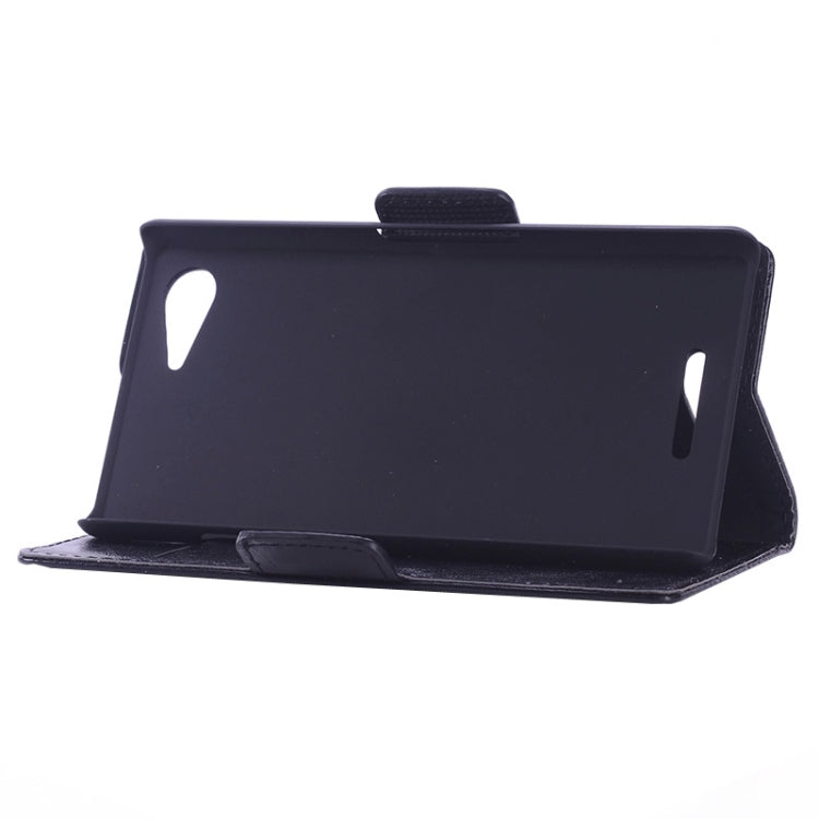 Oil Skin Texture Horizontal Flip Leather Case with Card Slots & Wallet & Holder for Sony Xperia E3