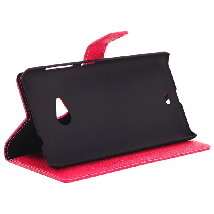 Litchi Texture Horizontal Flip Magnetic Buckle Leather Case with Card Slots & Wallet & Holder for Microsoft Lumia 535