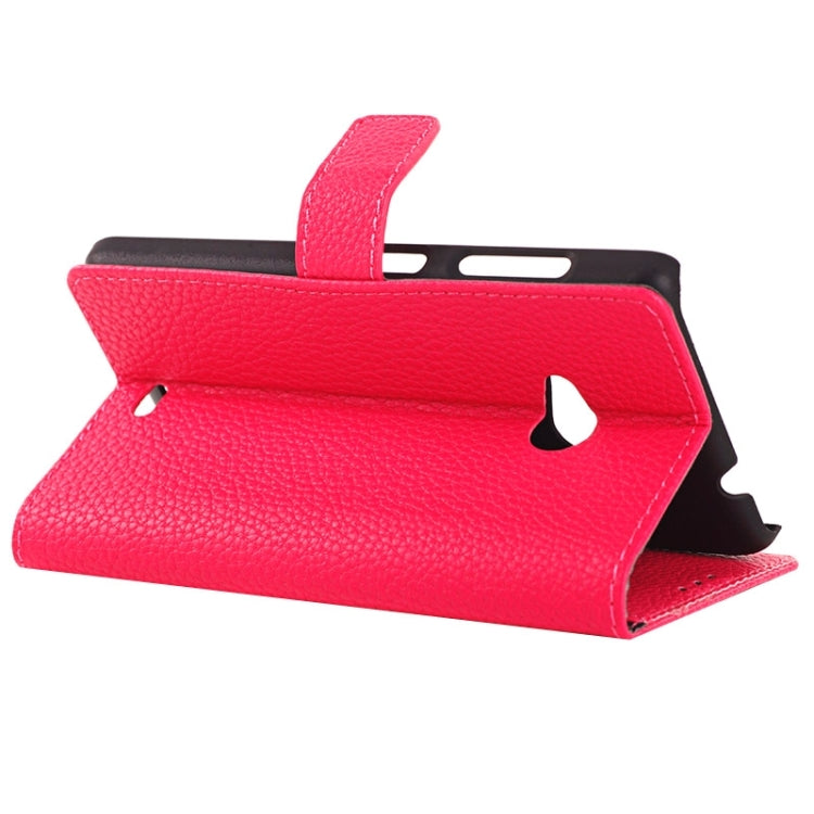 Litchi Texture Horizontal Flip Magnetic Buckle Leather Case with Card Slots & Wallet & Holder for Microsoft Lumia 535