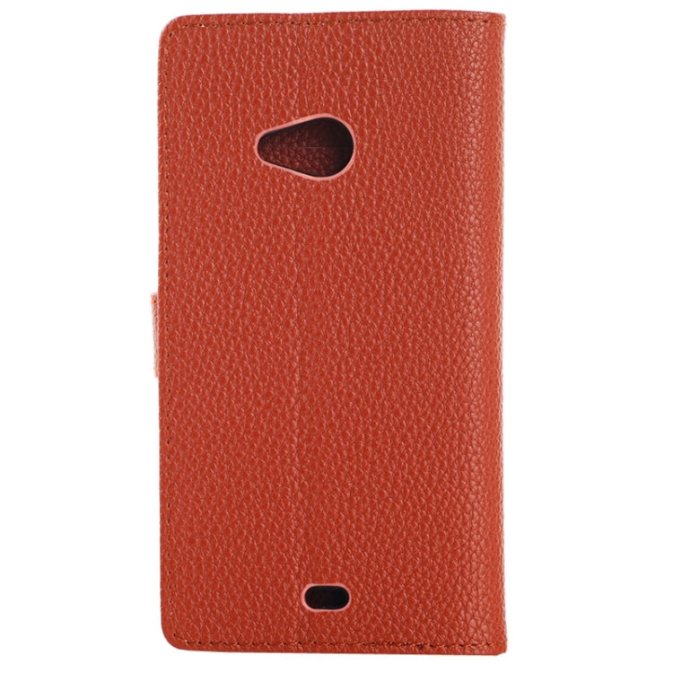 Litchi Texture Horizontal Flip Magnetic Buckle Leather Case with Card Slots & Wallet & Holder for Microsoft Lumia 535