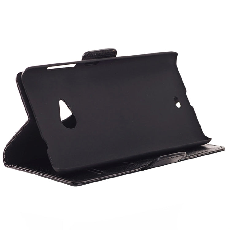 Oil Skin Texture Horizontal Flip Leather Case with Card Slots & Wallet & Holder for Microsoft Lumia 535