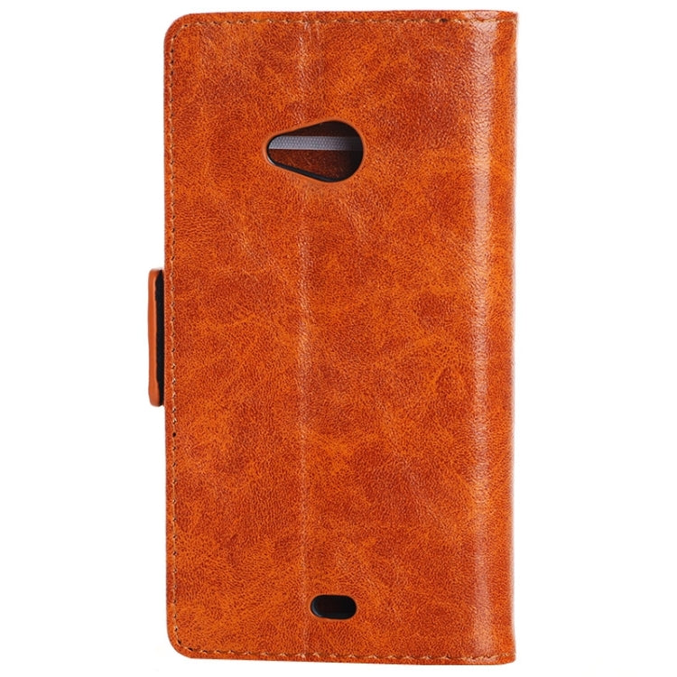Oil Skin Texture Horizontal Flip Leather Case with Card Slots & Wallet & Holder for Microsoft Lumia 535