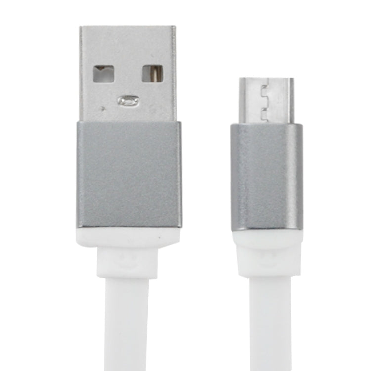 Micro USB 5 Pin to USB Port Noodle Style Lithium Alloy Shell Data / Charging Cable, Length: 1m