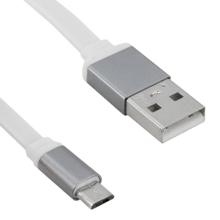Micro USB 5 Pin to USB Port Noodle Style Lithium Alloy Shell Data / Charging Cable, Length: 1m