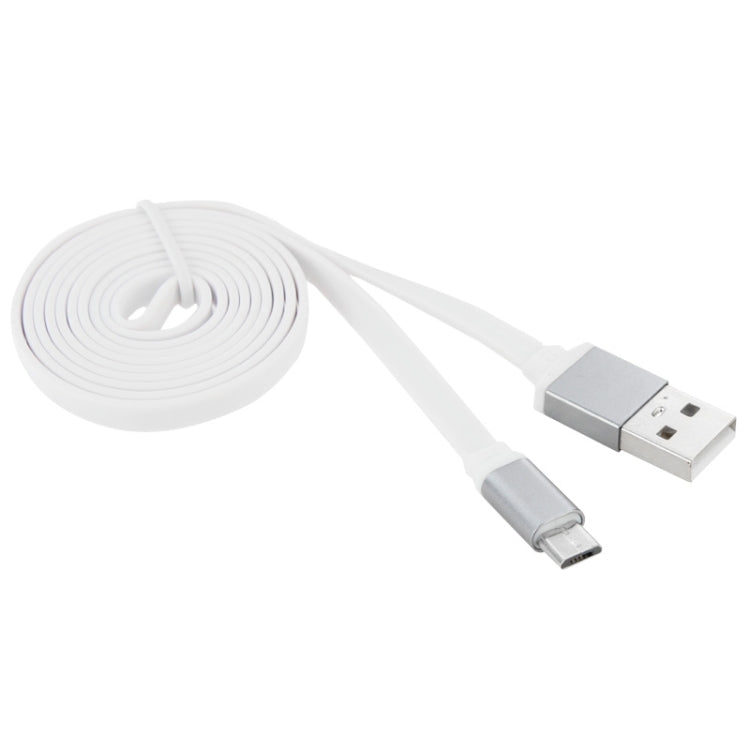 Micro USB 5 Pin to USB Port Noodle Style Lithium Alloy Shell Data / Charging Cable, Length: 1m