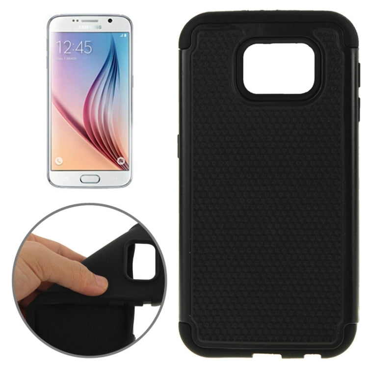 For Galaxy S6 Football Texture PC + TPU Contrast Color Combination Case