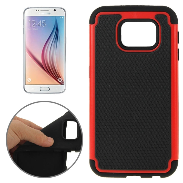 For Galaxy S6 Football Texture PC + TPU Contrast Color Combination Case