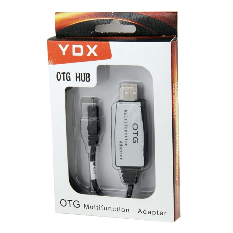 Micro USB Male & 2 USB Female to USB Male OTG Cable Adapter for Galaxy S6 / SIV / SIII, Tab / Tab 2 / Tab 3 / Tab 4, Note / Note 2 / Note 4 / Note 10.1, HTC, Nokia, Sony, Length: 80cm