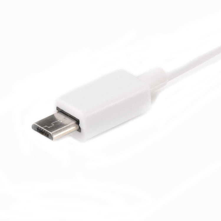 Micro USB to 2 Ports USB OTG HUB Cable with Micro USB Power Supply, Length: 20cm