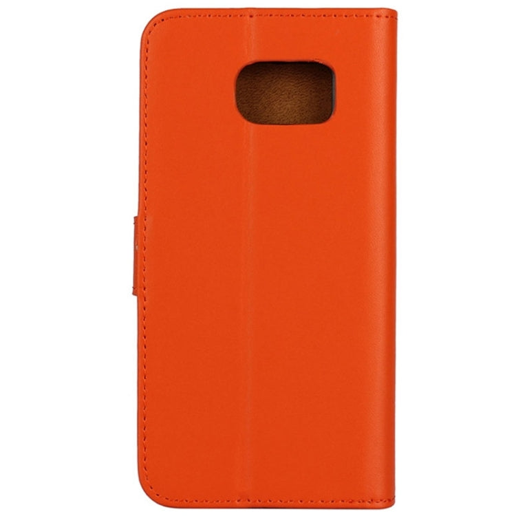 For Galaxy S6 / G920 Cowhide Split Leather Protective Case with Holder & Card Slots