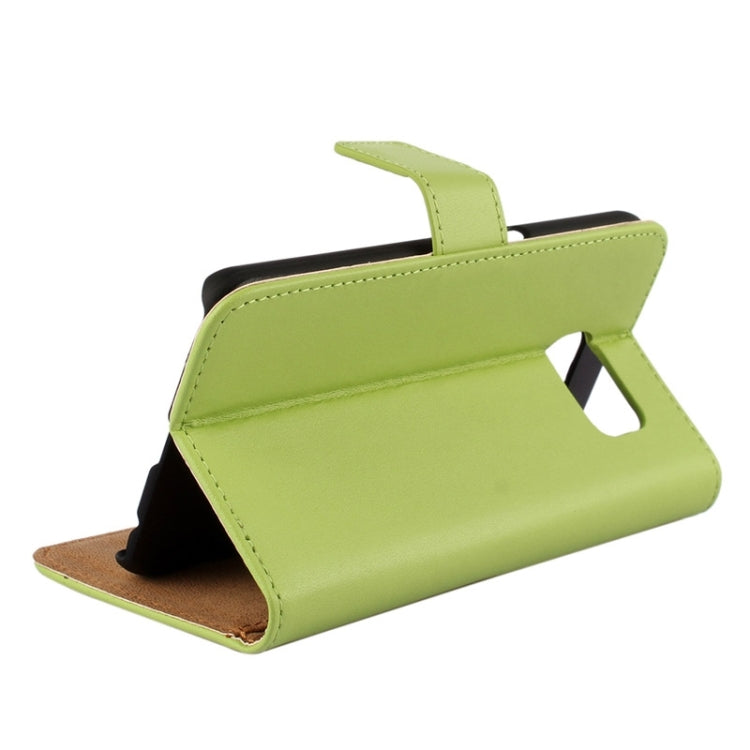 For Galaxy S6 / G920 Cowhide Split Leather Protective Case with Holder & Card Slots