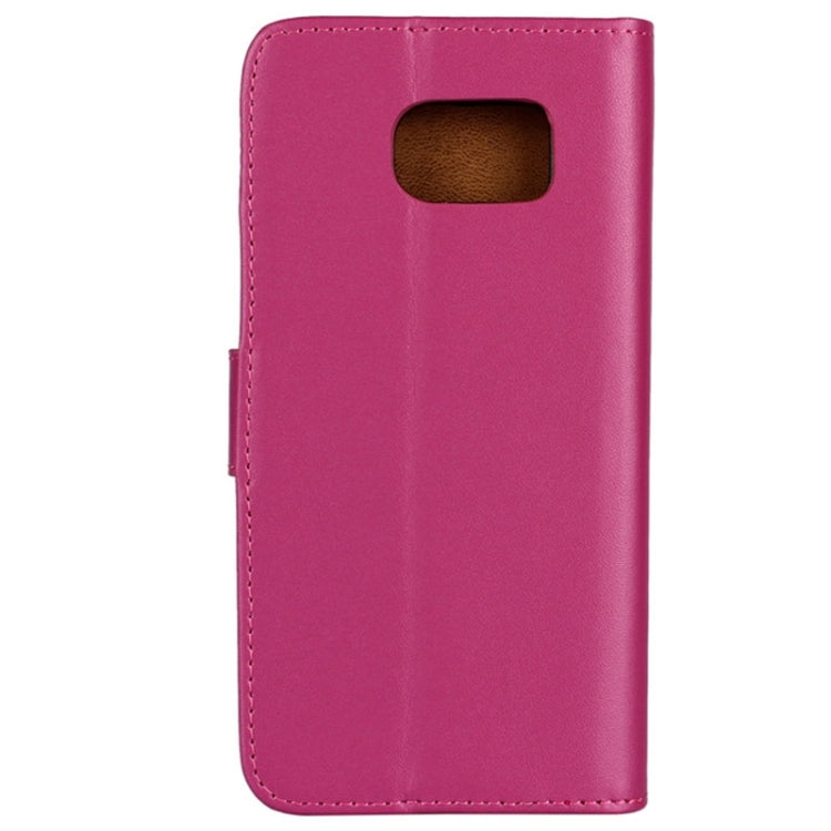 For Galaxy S6 / G920 Cowhide Split Leather Protective Case with Holder & Card Slots