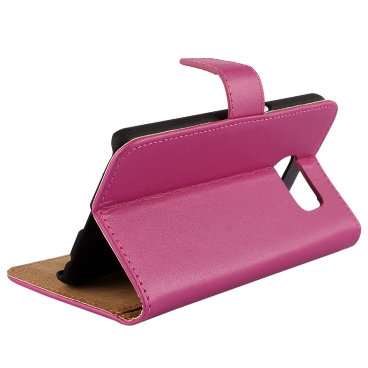 For Galaxy S6 / G920 Cowhide Split Leather Protective Case with Holder & Card Slots