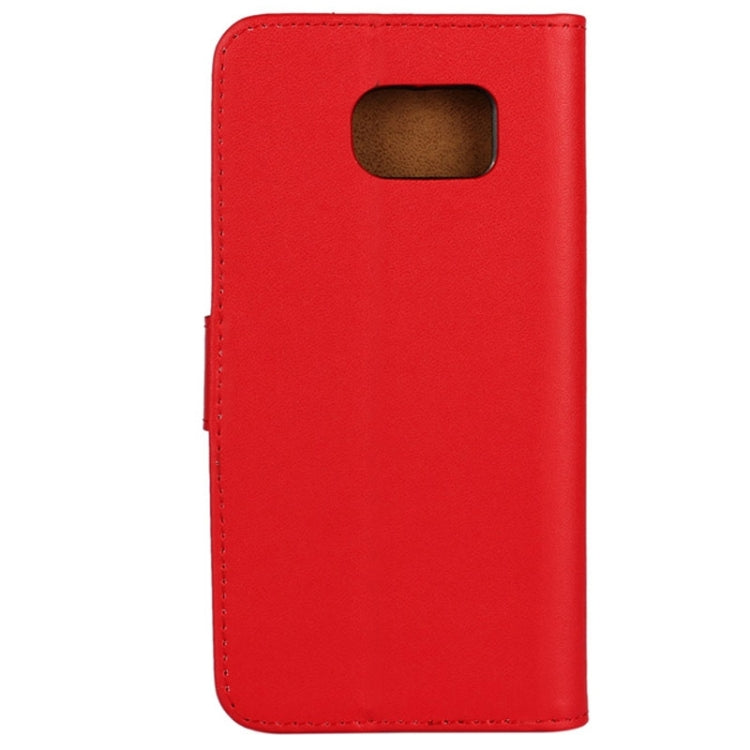 For Galaxy S6 / G920 Cowhide Split Leather Protective Case with Holder & Card Slots