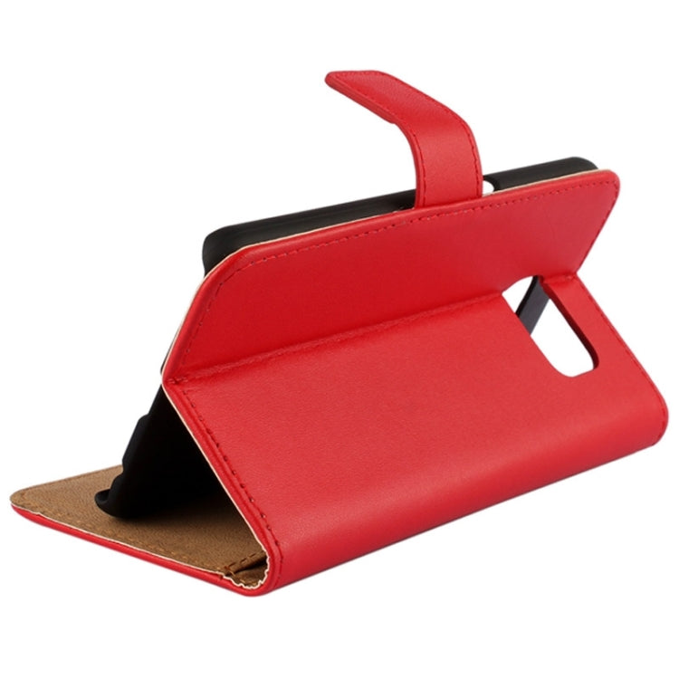 For Galaxy S6 / G920 Cowhide Split Leather Protective Case with Holder & Card Slots