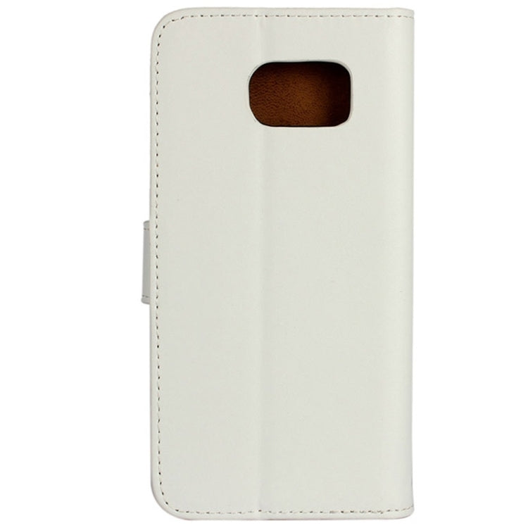 For Galaxy S6 / G920 Cowhide Split Leather Protective Case with Holder & Card Slots