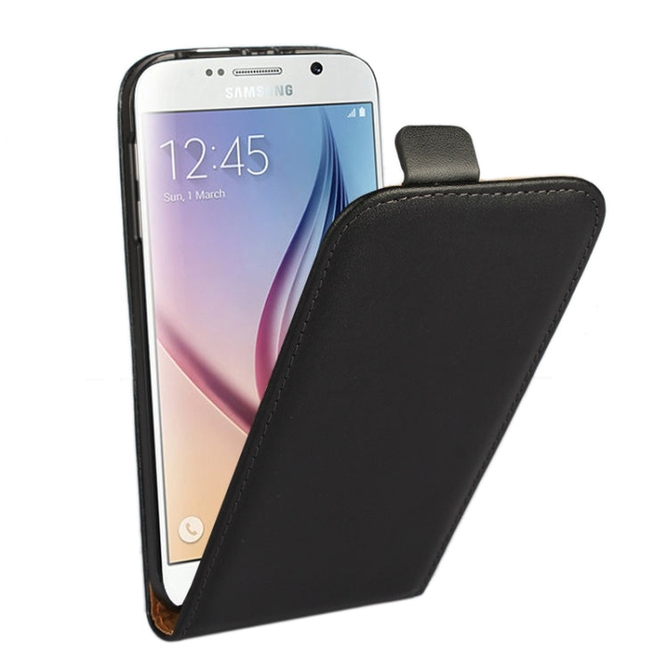 For Galaxy S6 Vertical Flip Genuine Split Leather Case
