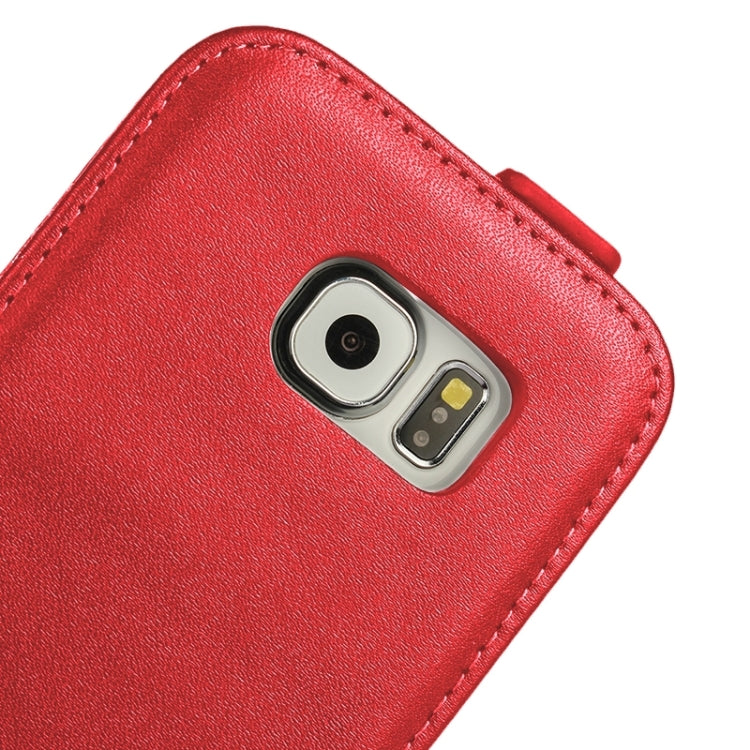 For Galaxy S6 Vertical Flip Genuine Split Leather Case