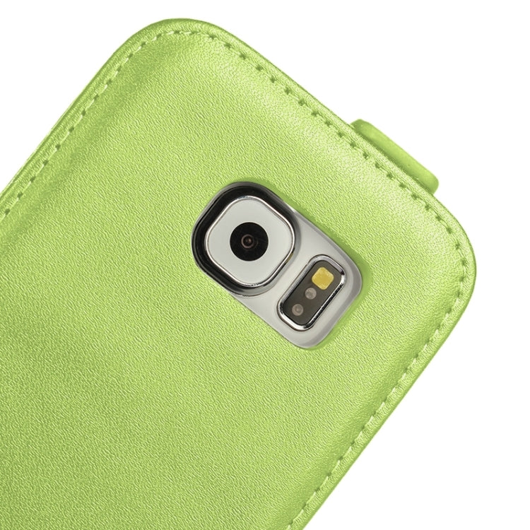 For Galaxy S6 Vertical Flip Genuine Split Leather Case