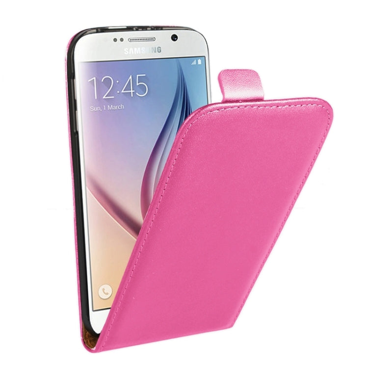 For Galaxy S6 Vertical Flip Genuine Split Leather Case