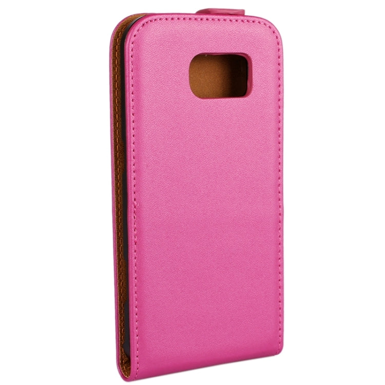 For Galaxy S6 Vertical Flip Genuine Split Leather Case
