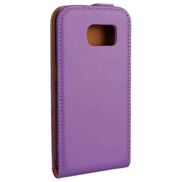 For Galaxy S6 Vertical Flip Genuine Split Leather Case