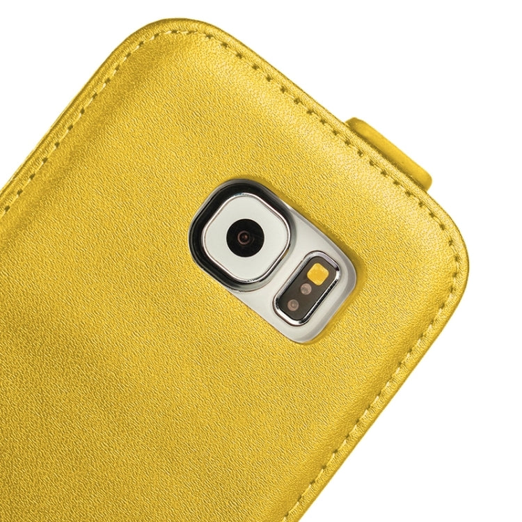 For Galaxy S6 Vertical Flip Genuine Split Leather Case