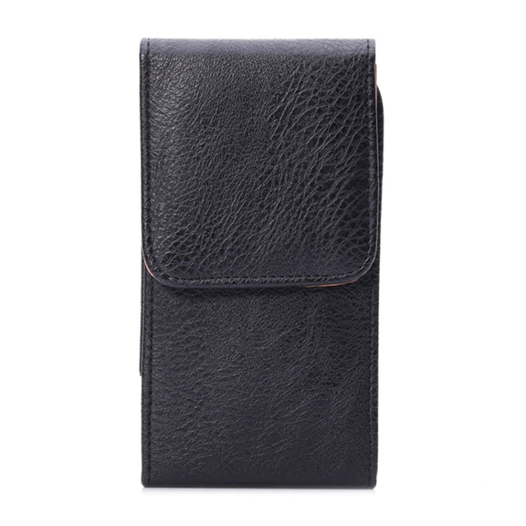 Litchi Texture Universal Vertical Style Leather Case with Safe Hole for Galaxy Mega 2 / Note 4 / Note 3(Black)