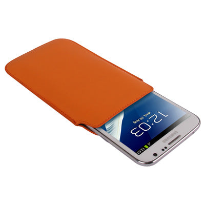 Pure Color Leather Case Pocket Pouch Sleeve Bag with Pull Tab for Galaxy S IV / Note II / N7100
