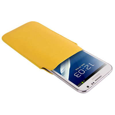 Pure Color Leather Case Pocket Pouch Sleeve Bag with Pull Tab for Galaxy S IV / Note II / N7100