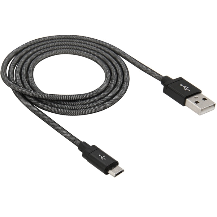 1m Net Style High Quality Metal Head Micro USB to USB Data / Charging Cable