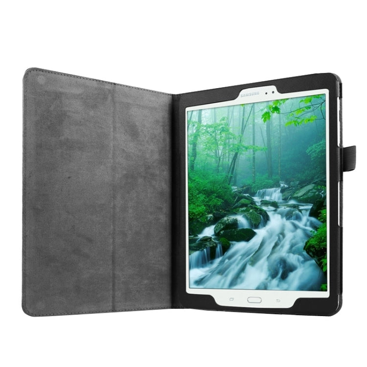 Litchi Texture Horizontal Flip Solid Color Smart Leather Case with Two-folding Holder & Sleep / Wake-up Function for Galaxy Tab S2 9.7 / T815