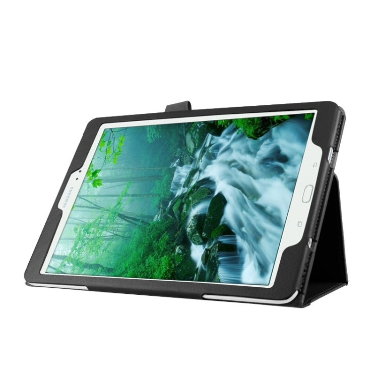Litchi Texture Horizontal Flip Solid Color Smart Leather Case with Two-folding Holder & Sleep / Wake-up Function for Galaxy Tab S2 9.7 / T815
