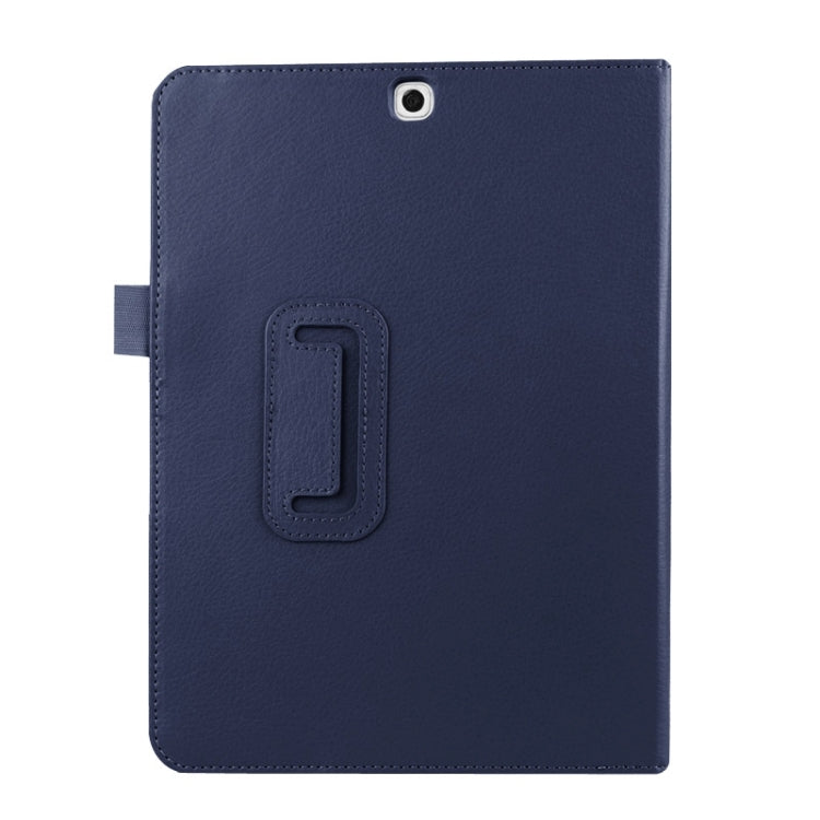 Litchi Texture Horizontal Flip Solid Color Smart Leather Case with Two-folding Holder & Sleep / Wake-up Function for Galaxy Tab S2 9.7 / T815