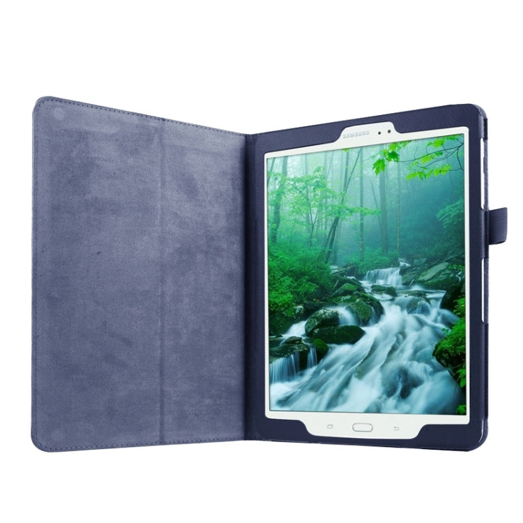 Litchi Texture Horizontal Flip Solid Color Smart Leather Case with Two-folding Holder & Sleep / Wake-up Function for Galaxy Tab S2 9.7 / T815