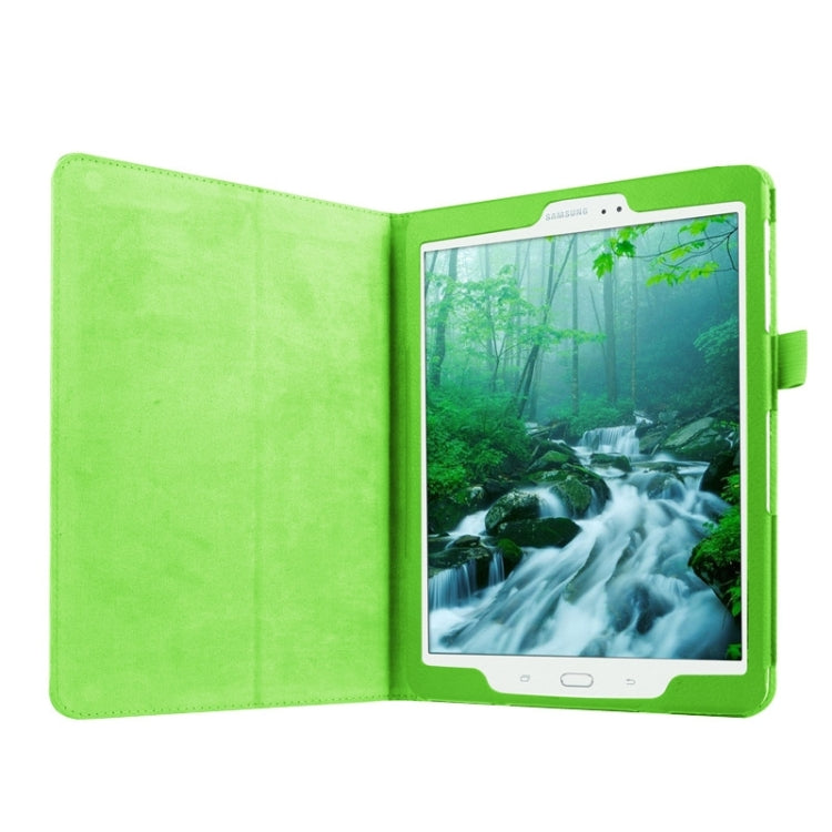Litchi Texture Horizontal Flip Solid Color Smart Leather Case with Two-folding Holder & Sleep / Wake-up Function for Galaxy Tab S2 9.7 / T815