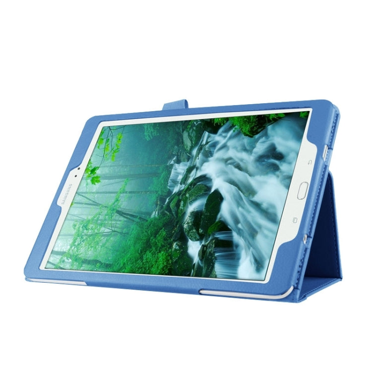 Litchi Texture Horizontal Flip Solid Color Smart Leather Case with Two-folding Holder & Sleep / Wake-up Function for Galaxy Tab S2 9.7 / T815