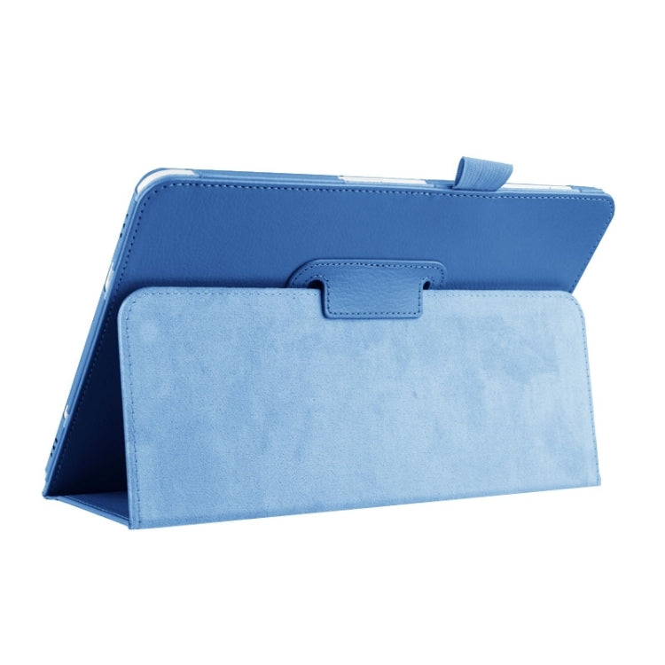 Litchi Texture Horizontal Flip Solid Color Smart Leather Case with Two-folding Holder & Sleep / Wake-up Function for Galaxy Tab S2 9.7 / T815