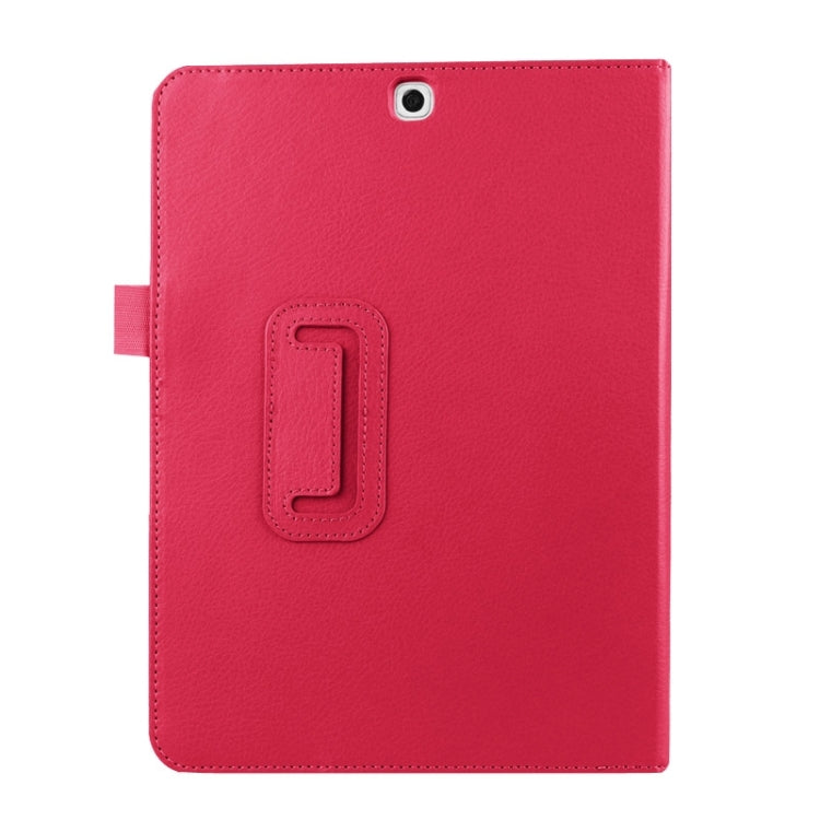 Litchi Texture Horizontal Flip Solid Color Smart Leather Case with Two-folding Holder & Sleep / Wake-up Function for Galaxy Tab S2 9.7 / T815