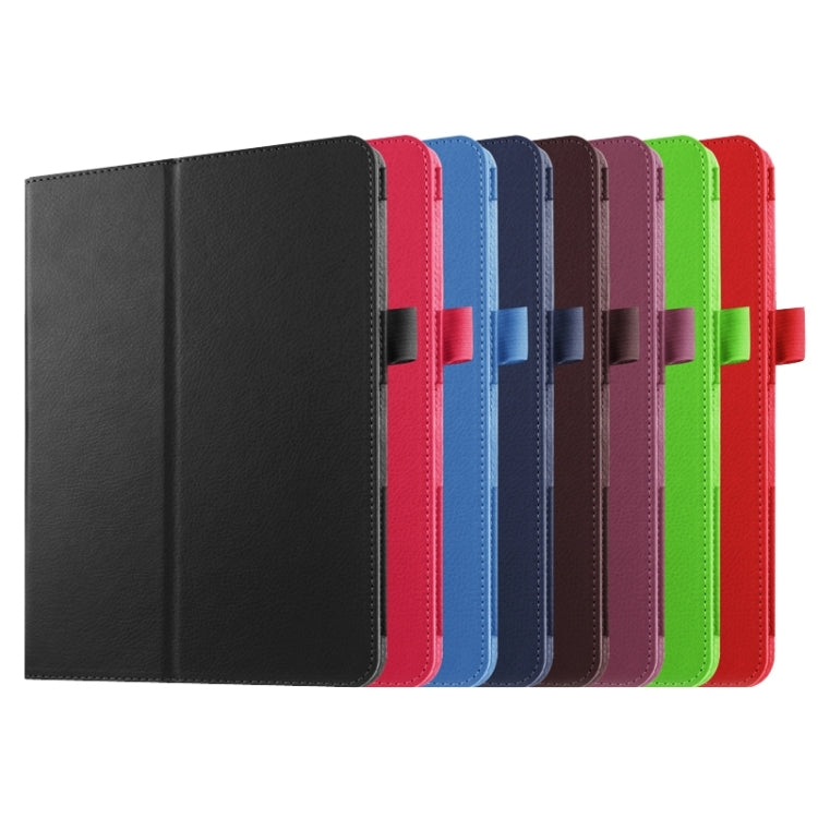 Litchi Texture Horizontal Flip Solid Color Smart Leather Case with Two-folding Holder & Sleep / Wake-up Function for Galaxy Tab S2 9.7 / T815