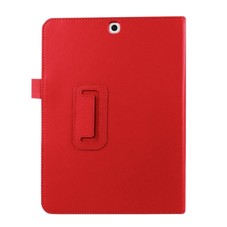 Litchi Texture Horizontal Flip Solid Color Smart Leather Case with Two-folding Holder & Sleep / Wake-up Function for Galaxy Tab S2 9.7 / T815