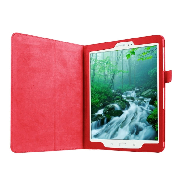 Litchi Texture Horizontal Flip Solid Color Smart Leather Case with Two-folding Holder & Sleep / Wake-up Function for Galaxy Tab S2 9.7 / T815