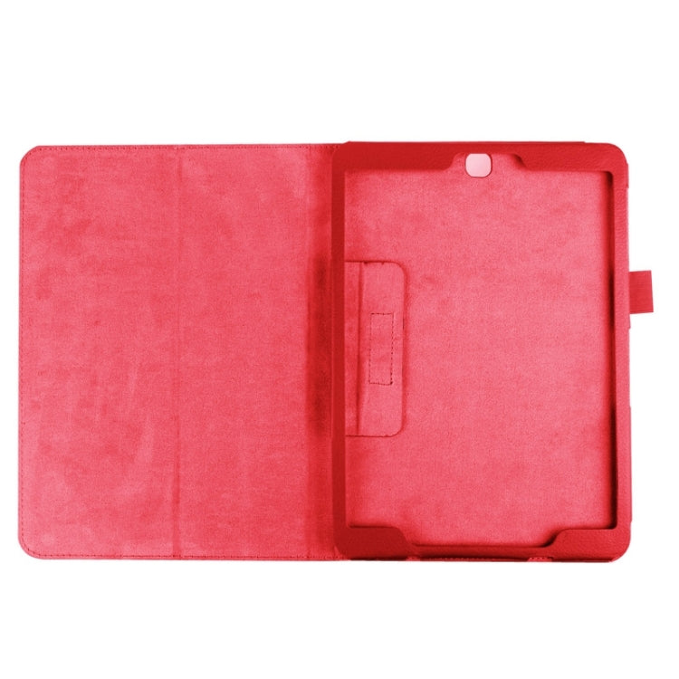 Litchi Texture Horizontal Flip Solid Color Smart Leather Case with Two-folding Holder & Sleep / Wake-up Function for Galaxy Tab S2 9.7 / T815