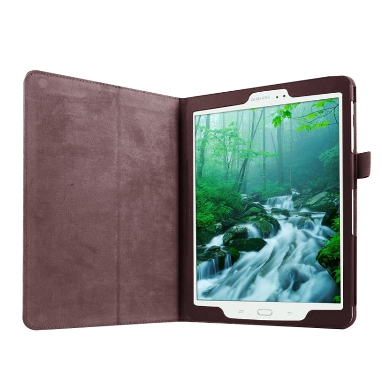 Litchi Texture Horizontal Flip Solid Color Smart Leather Case with Two-folding Holder & Sleep / Wake-up Function for Galaxy Tab S2 9.7 / T815