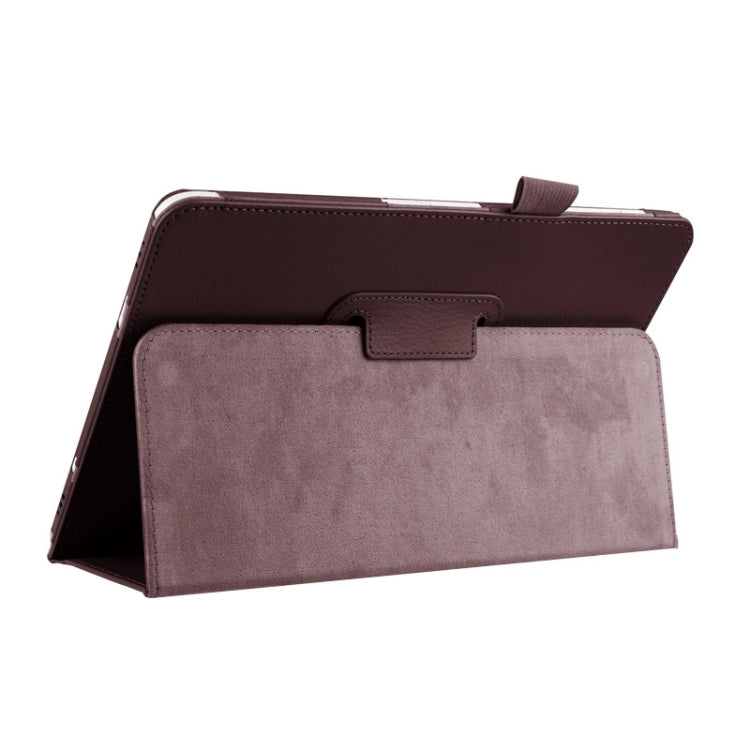 Litchi Texture Horizontal Flip Solid Color Smart Leather Case with Two-folding Holder & Sleep / Wake-up Function for Galaxy Tab S2 9.7 / T815